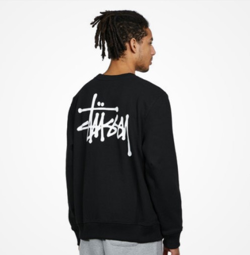 STUSSY 스투시 베이직 로고 크루 플리스 맨투맨 2color