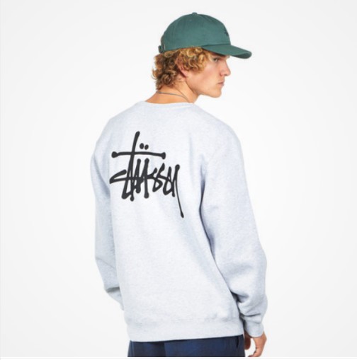 STUSSY 스투시 베이직 로고 크루 플리스 맨투맨 2color