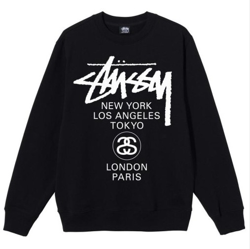 STUSSY 스투시 월드투어 티셔츠 남성 맨투맨 3color