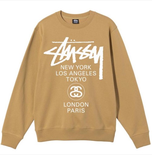 STUSSY 스투시 월드투어 티셔츠 남성 맨투맨 3color