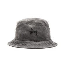 STUSSY 스몰 로고 버킷햇 stock bucket hat 워싱그레이 모자