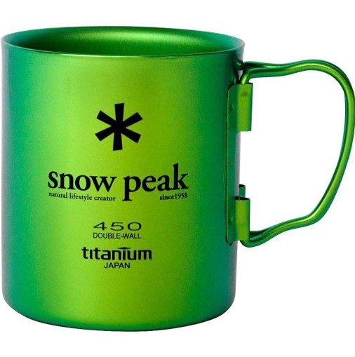 Snow Peak 스노우피크 캠핑컵 설봉원 싱글월 티탄 티타늄  캠핑용 머그컵 450ml 4color