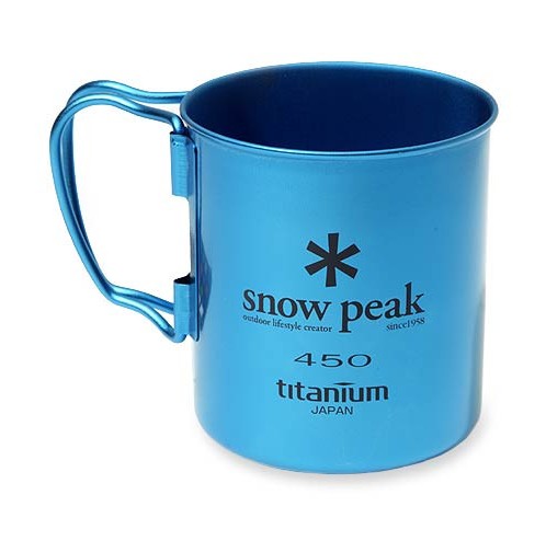 Snow Peak 스노우피크 캠핑컵 설봉원 싱글월 티탄 티타늄  캠핑용 머그컵 450ml 4color