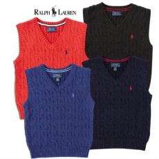 POLO Cable Knit Cotton Sweater Vest 폴로 랄프로렌 키즈 남아 케이블 니트 스웨터 조끼 4color