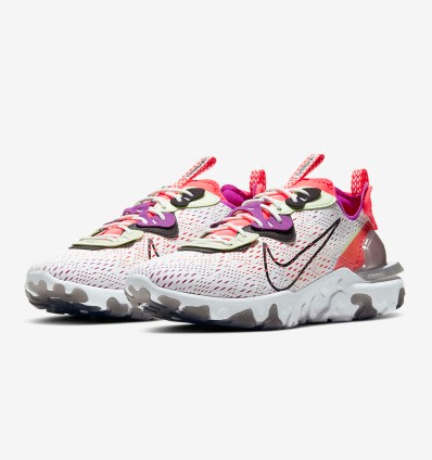 NIKE 나이키 멘즈 리액트 비전 써밋화이트 레드 남성 운동화 러닝화 CD4373-102