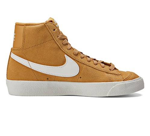 NIKE blazer suede 나이키 우먼스 블레이저 미드 77 스웨이드 하이탑 모카 머스타드 여성 운동화 스니커즈 DB5461-701