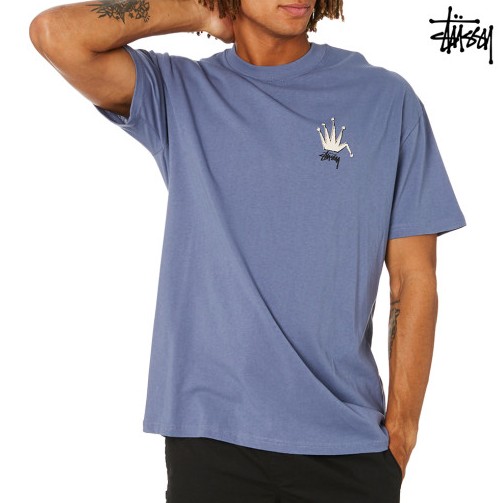 STUSSY 스투시 벤트 크라운 SS 남성 반팔 베이직 티셔츠 ST016000 2color