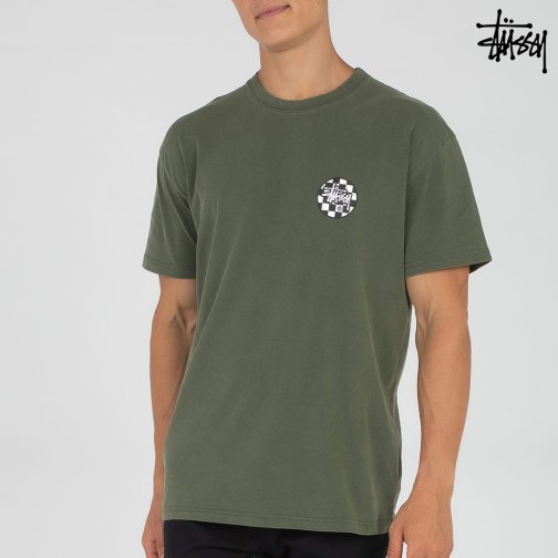 STUSSY 스투시 체크 도트 SS Chequer Dot SS Tee 남성 반팔 티셔츠 3color