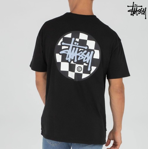 STUSSY 스투시 체크 도트 SS Chequer Dot SS Tee 남성 반팔 티셔츠 3color