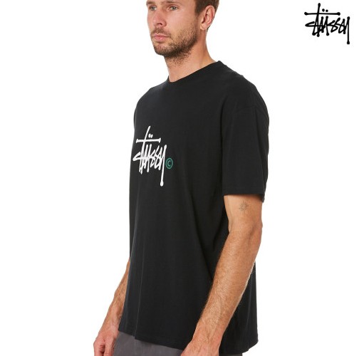 STUSSY 스투시 빅로고 인터내셔널 그래피티 프린팅 SS 남성 반팔 티셔츠 3color