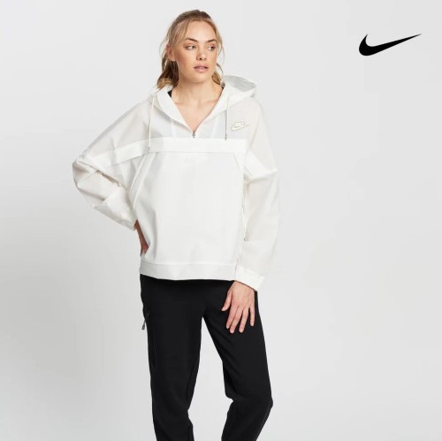 NIKE 나이키 여성 바람막이 하프 집업 어스 데이 아노락 자켓 DA7658-100