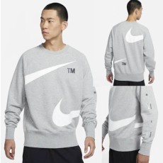 NIKE 나이키 남성 맨투맨 스우시 프렌치테리 긴팔 티셔츠 다크 그레이 DD6097-063