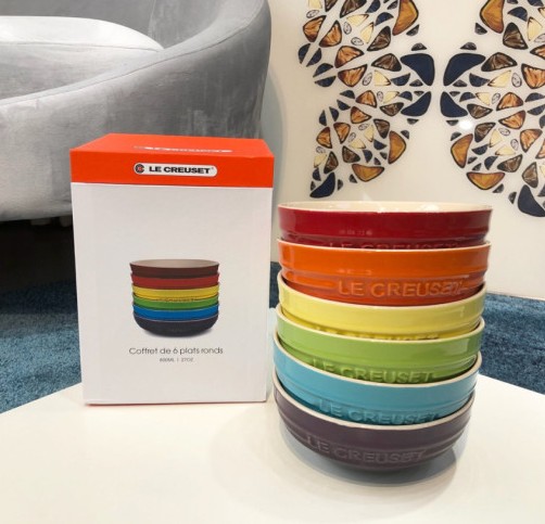 르쿠르제 LeCreuset 밥그릇 국그릇 밥공기 레인보우 미니볼 6종 세트 식기세트