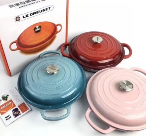 르쿠르제 LeCreuset 전골냄비 26cm 주물 무쇠 샤브샤브 찜 낮은 냄비 5color