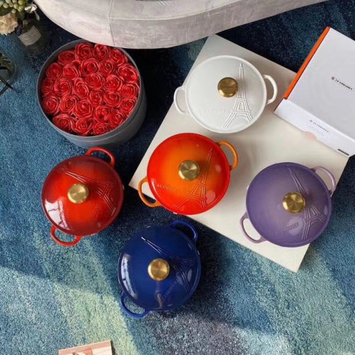 르쿠르제 LeCreuset 냄비 한정판 에펠탑 시그니처 냄비 무쇠 양수 주물냄비 22cm 2.6L