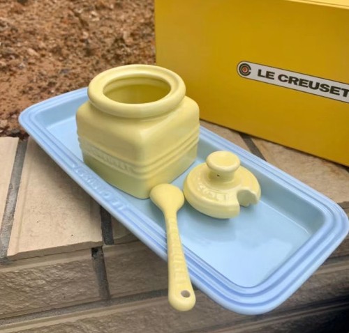 르쿠르제 LeCreuset 세라믹 양념통세트 마카롱컬러 주방 양념통 조미료통 3P