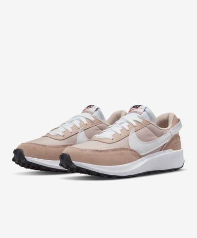 NIKE 나이키 여성 스웨이드 운동화 와플 데뷰 나일론 스웨이드 스니커즈 핑크 여성화 DH9523-600