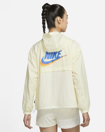 NIKE 나이키 여성 바람막이 스포츠웨어 아이콘 클래쉬 후드집업 자켓 아이보리 DJ5375-111