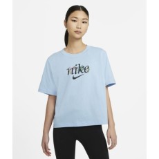 NIKE 나이키 여성 반팔티 스포츠웨어 박시 반팔 티셔츠 블루 DD1457-436