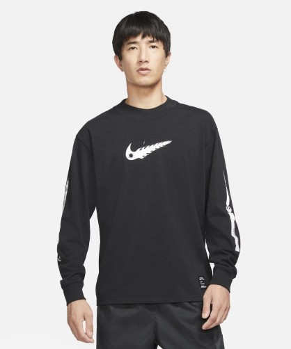 NIKE 나이키 남성 티셔츠 스포츠웨어 롱슬리브 남자 긴팔 티셔츠 블랙 DB9260-010