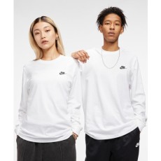 NIKE 나이키 기본 티셔츠 스포츠웨어 롱슬리브 남녀공용 긴팔 티셔츠 기본티 화이트 AR5194-100