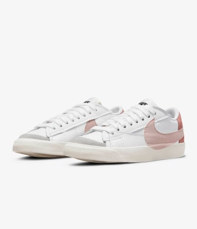 NIKE 나이키 여성 운동화 블레이저 로우 77 점보 Blazer Low Jumbo 옥스포드 스니커즈 여자 캐주얼 운동화 핑크 DQ1470-102