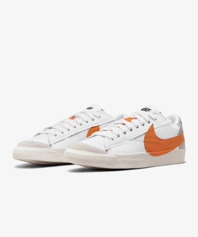 NIKE 나이키 남성 운동화 블레이저 로우 77 점보 Blazer Low 77 Jumbo 스니커즈 남자 캐주얼 운동화 오렌지 DN2158-100