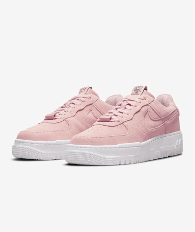 NIKE 나이키 여성 키높이 운동화 에어포스 1 픽셀 스니커즈 여자 데일리 패션 운동화 핑크 DQ5570-600