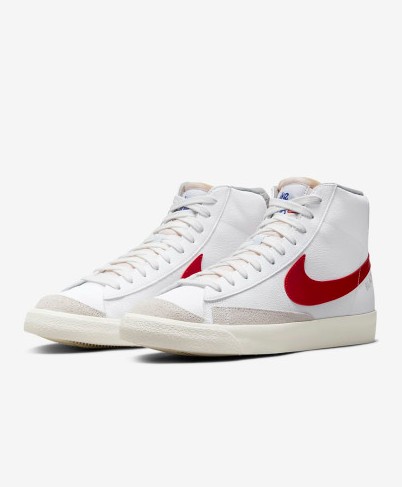 NIKE 나이키 남성 하이탑 운동화 블레이저 미드 77 Blazer Mid 77 짐레드 남자 데일리 슈즈 운동화 DH7694-100