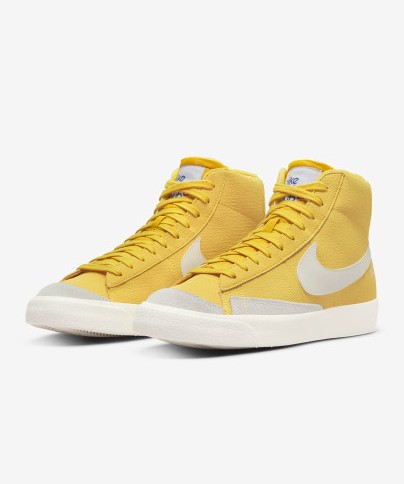 NIKE 나이키 남성 하이탑 운동화 블레이저 미드 77 BLAZER MID 77 남성 신발 데일리 슈즈 옐로우 DH7694-700