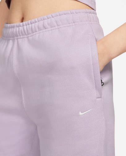 NIKE 나이키 여성 트레이닝 바지 랩 솔로 스우시 플리스 팬츠 조거 팬츠 여자 트레이닝복 운동 팬츠 퍼플 DA0334-530