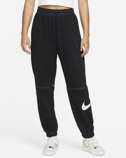 NIKE 나이키 여자 트레이닝 바지 스우시 하이라이즈 조거 팬츠 HR JOGGER 여자 트레이닝복 운동 바지 DM6206-010