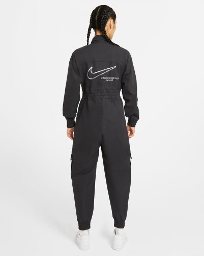 NIKE 나이키 여성 점프수트 스우시 카고 유틸리티 여성용 점프 수트 카고바지 블랙 CZ8895-010