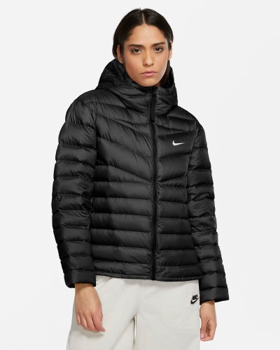 NIKE 나이키 여성 경량 패딩 윈드러너 다운 패딩 후드집업 점퍼 블랙 CU5095-011