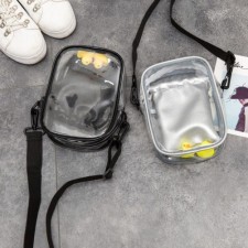 데일리 미니 크로스백 PVC 투명 여름 가방 이중 방수 비치백 휴대폰 가방