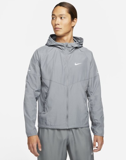 NIKE 나이키 남성 바람막이 점퍼 윈드러너 리펠 마일러 재킷 아노락후드 남자 경량 자켓 그레이 DD4747-084