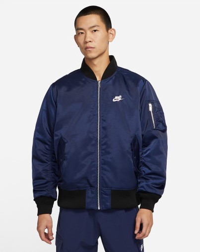 NIKE 나이키 남성 항공 점퍼 써마핏 펑크 그래픽 봄버 자켓 캐주얼 바람막이 블루 DD6506-010