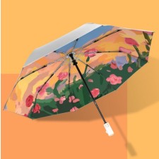 플라워 아트 접이식 우산 수채화 양우산 우양산 자외선차단 미니우산 3단우산 양산