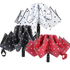 자외선차단 땡땡이 3단 자동 거꾸로 우산 접이식우산 양산 도트 우양산 양우산 자동우산